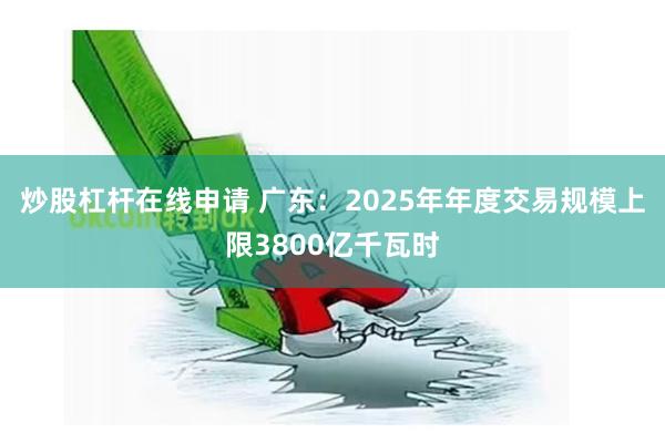 炒股杠杆在线申请 广东：2025年年度交易规模上限3800亿千瓦时